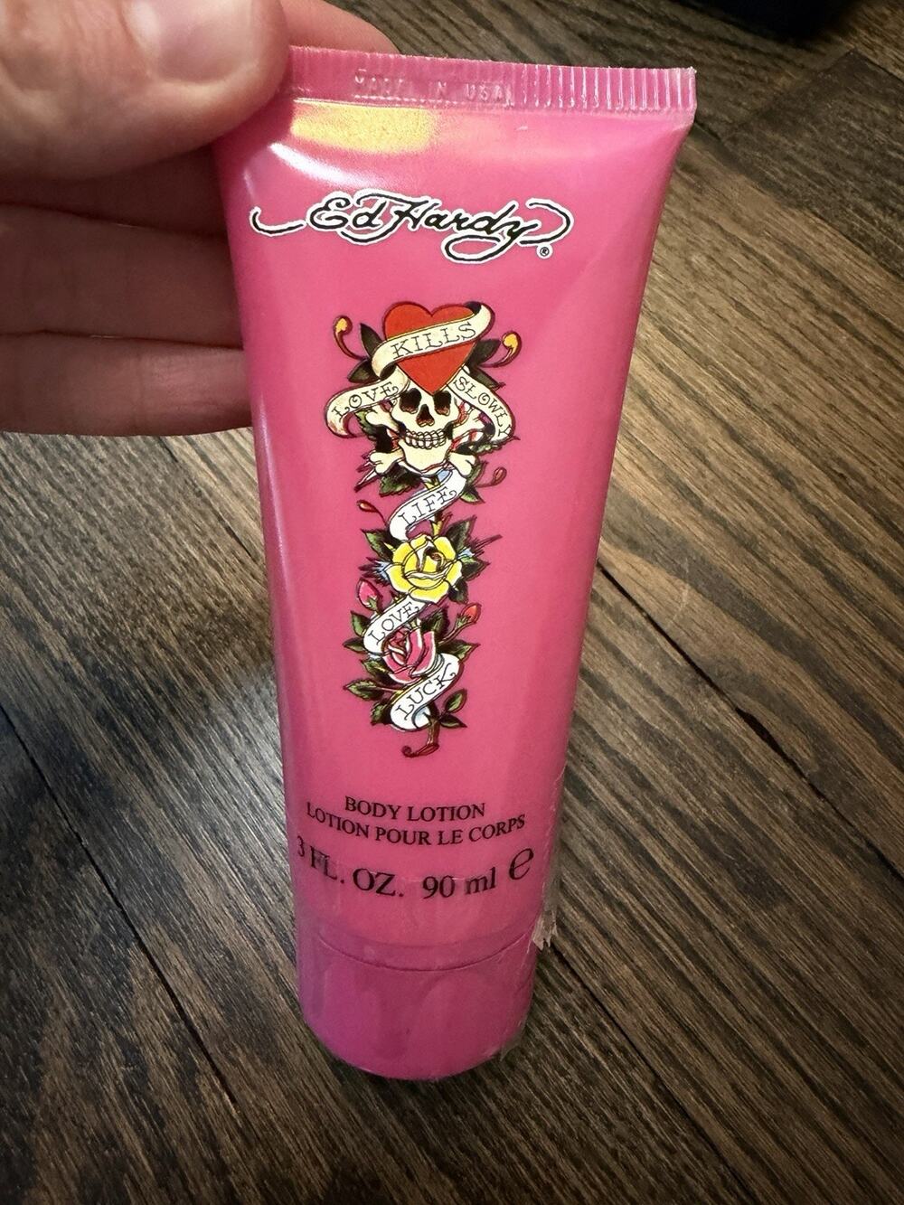 Love Kills Slowly Ed Hardy Shimmering Body Lotion 3 oz NEW